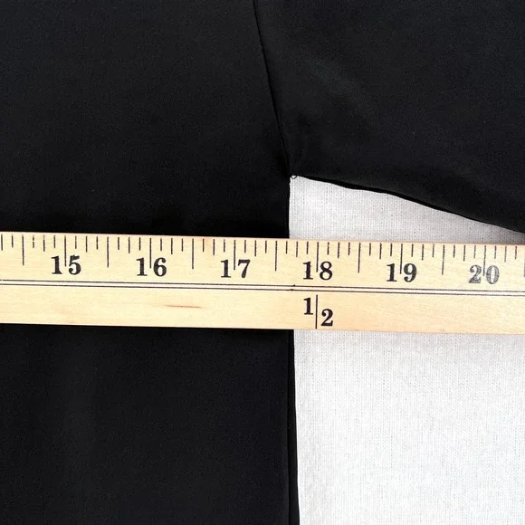 FILIPPA K Short Sleeve Satin Top Womens Small Black Round Neck Minimalist - Picture 14 of 15